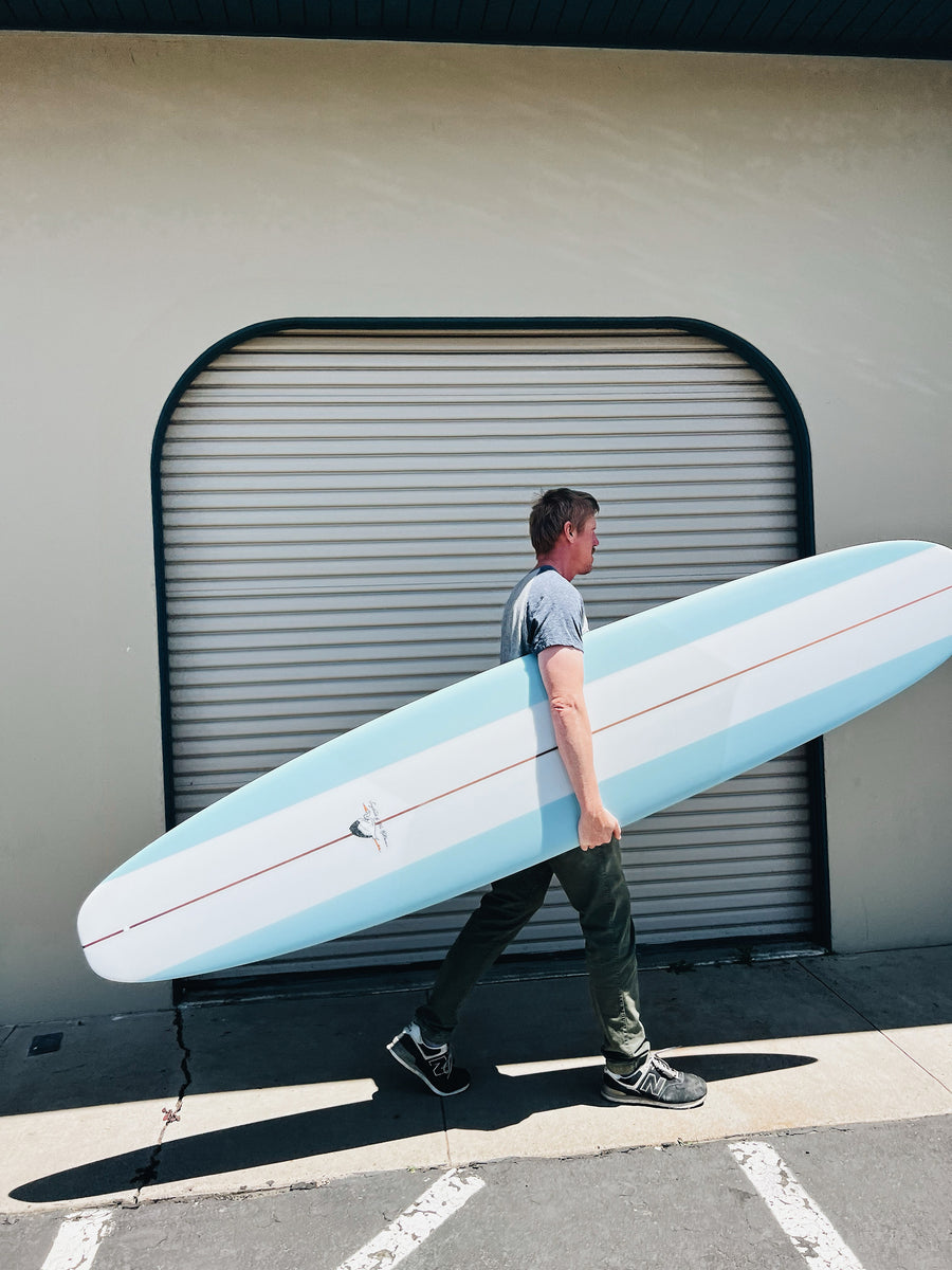 WESTON Surfboards // 9'6" Axis Blend // Baby Blue Paneled Surfboard - Surf Bored