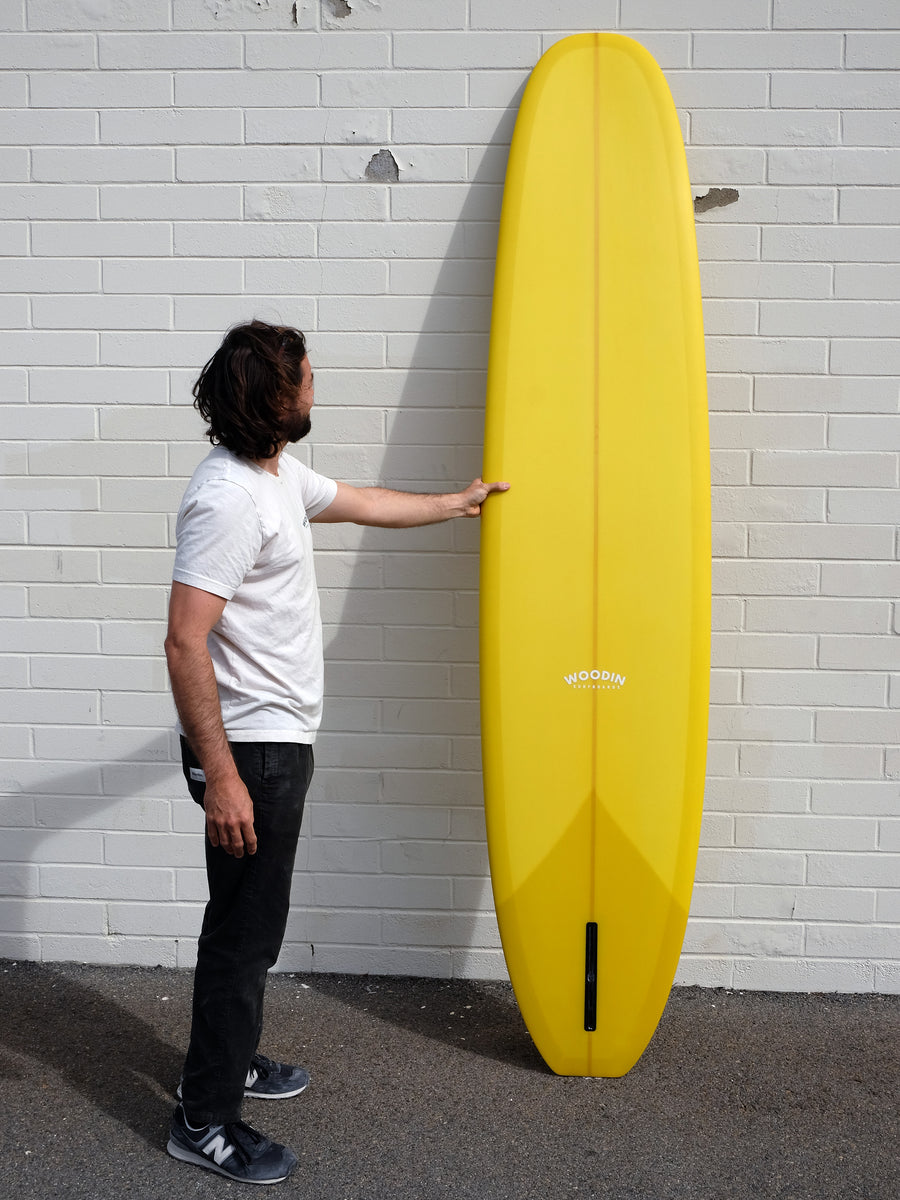 Woodin Surfboards | 9'0" Led Sled Mellow Yellow Longboard