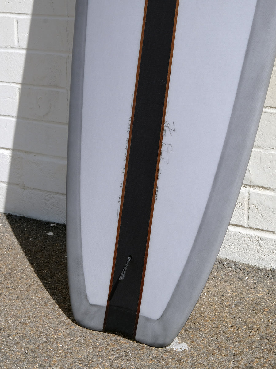 Woodin Surfboards | 9'8" High Roller Smoke Black Longboard