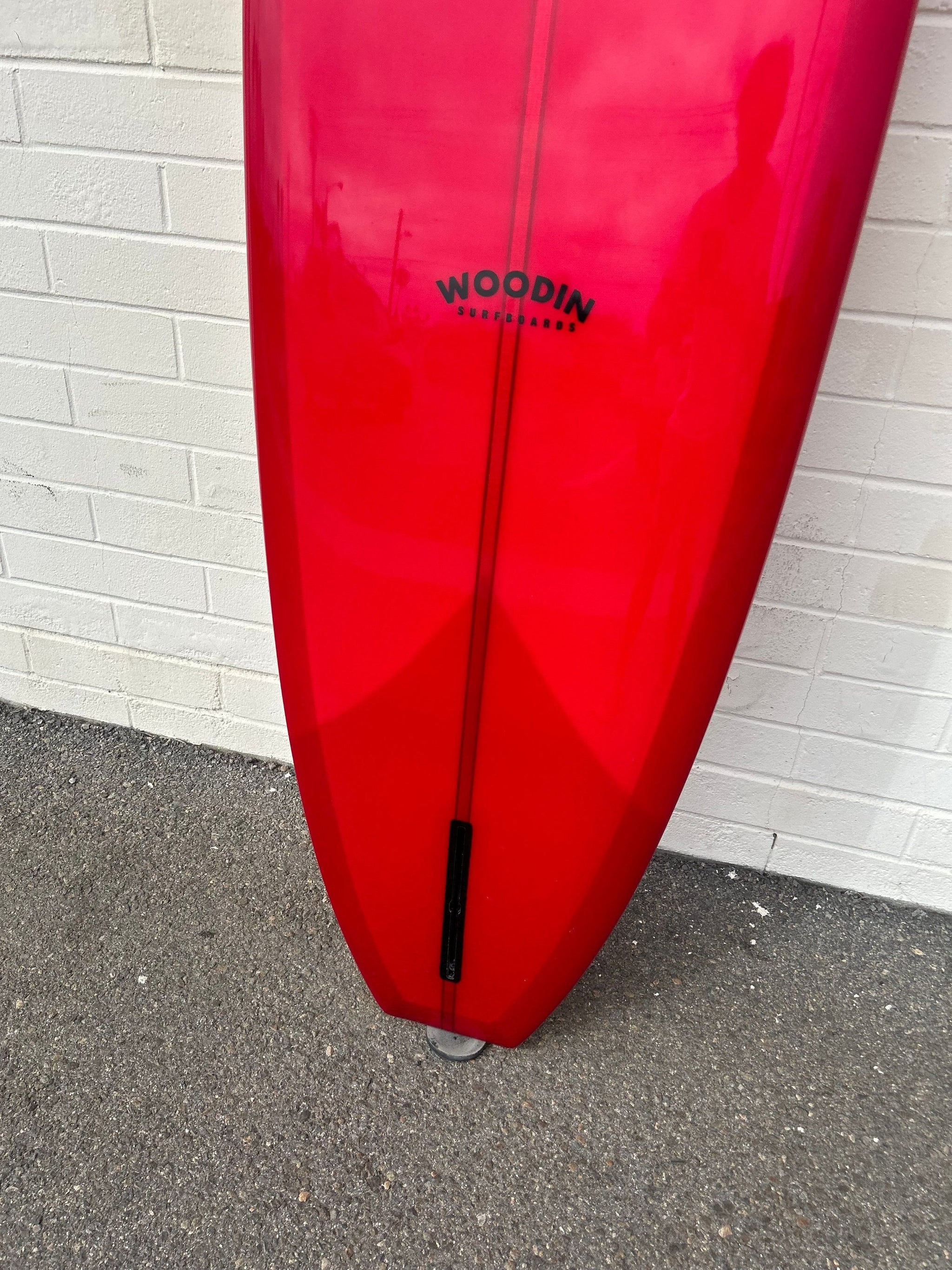 Woodin Surfboards | 9’6” Free Ride Red Rose Longboard