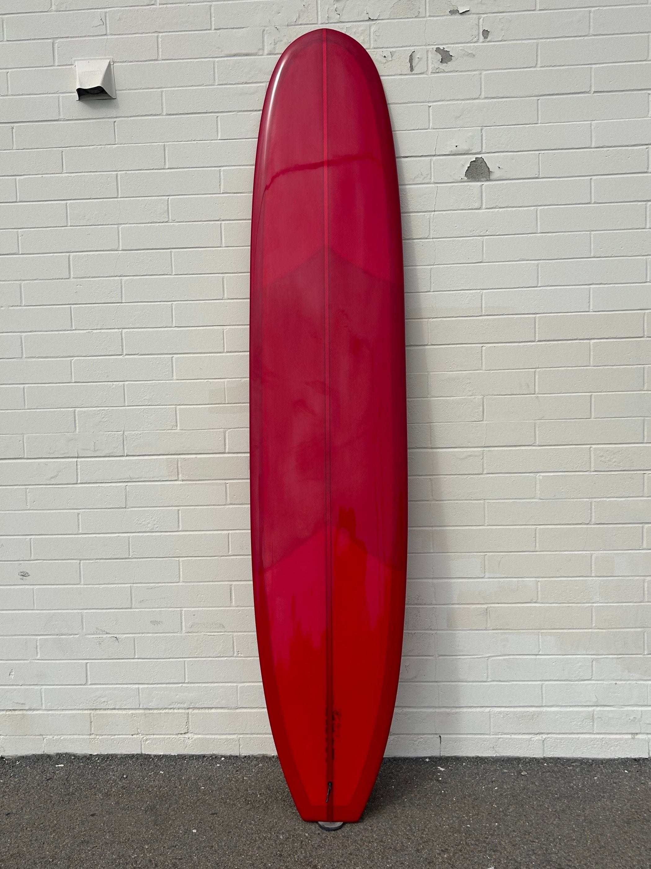 Woodin Surfboards | 9'6” Free Ride Red Rose Longboard