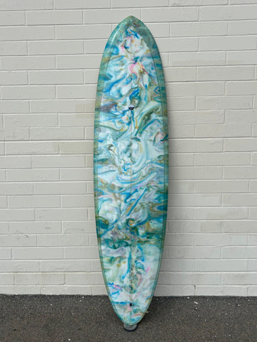 Woodin Surfboards | 7’0"  Gypsy Eye Cotton Candy Acid Surfboard - Surf Bored