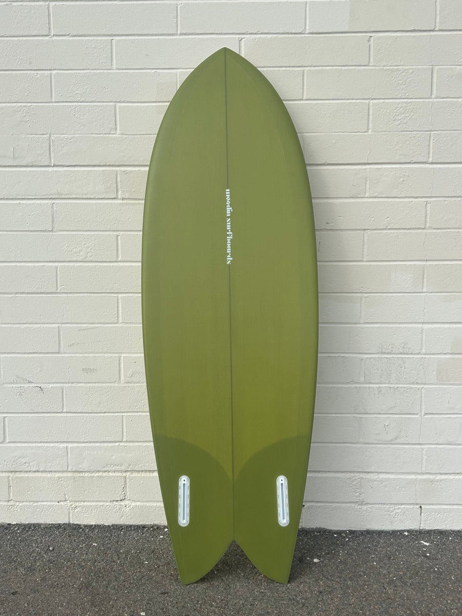 Woodin Surfboards | 5’5” Ziggy Star Fish Granny Smith Surfboard - Surf Bored
