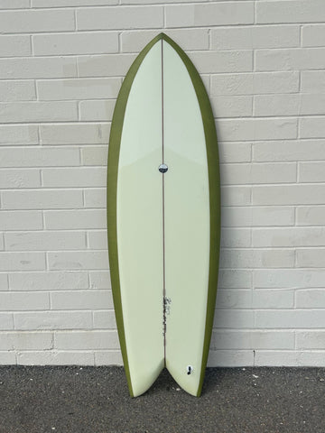 Woodin Surfboards | 5’5” Ziggy Star Fish Granny Smith Surfboard - Surf Bored