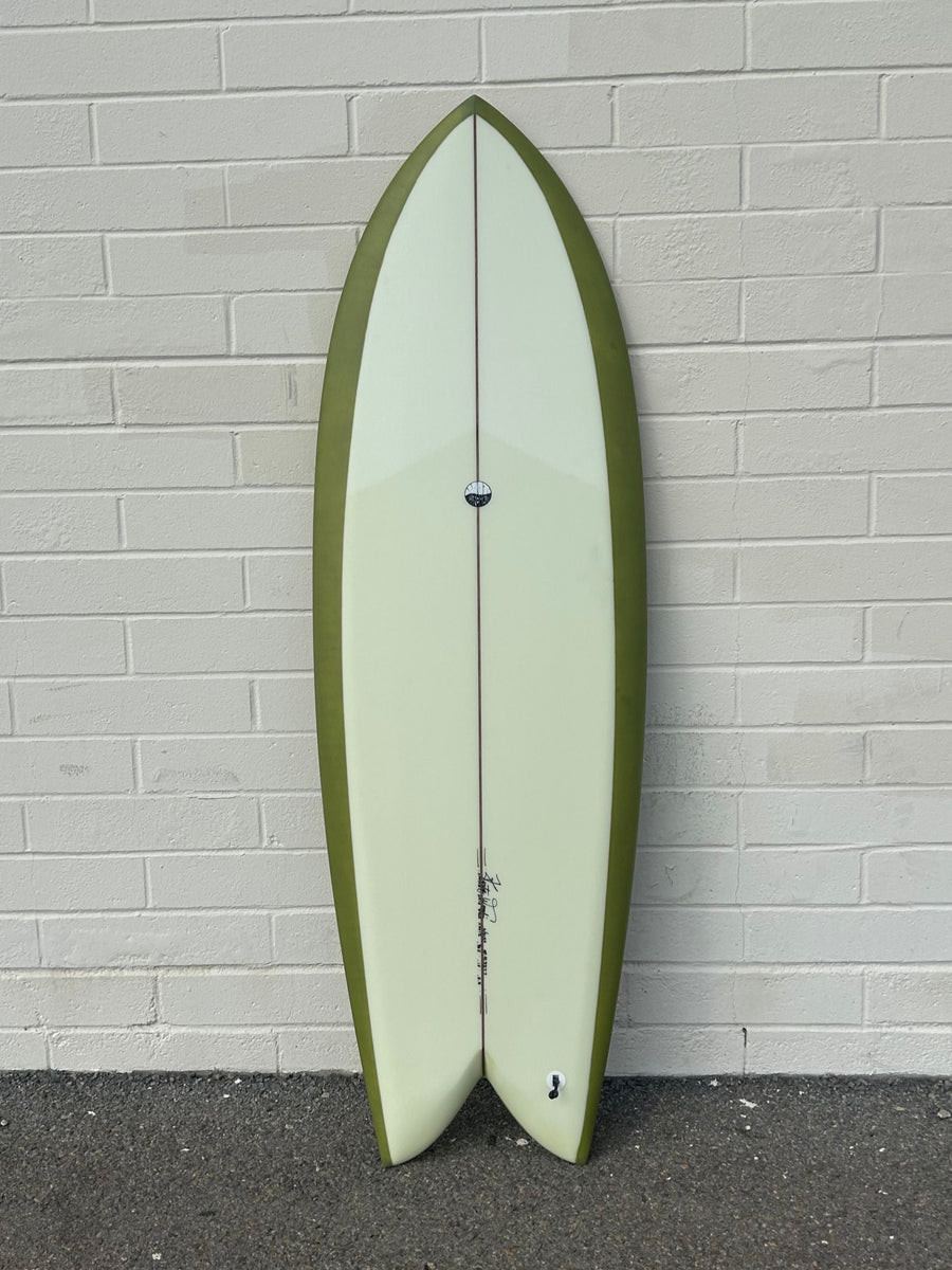 Woodin Surfboards | 5’5” Ziggy Star Fish Granny Smith Surfboard - Surf Bored