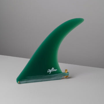 Mini Cream 7.5" Green Single Fin - Surf Bored