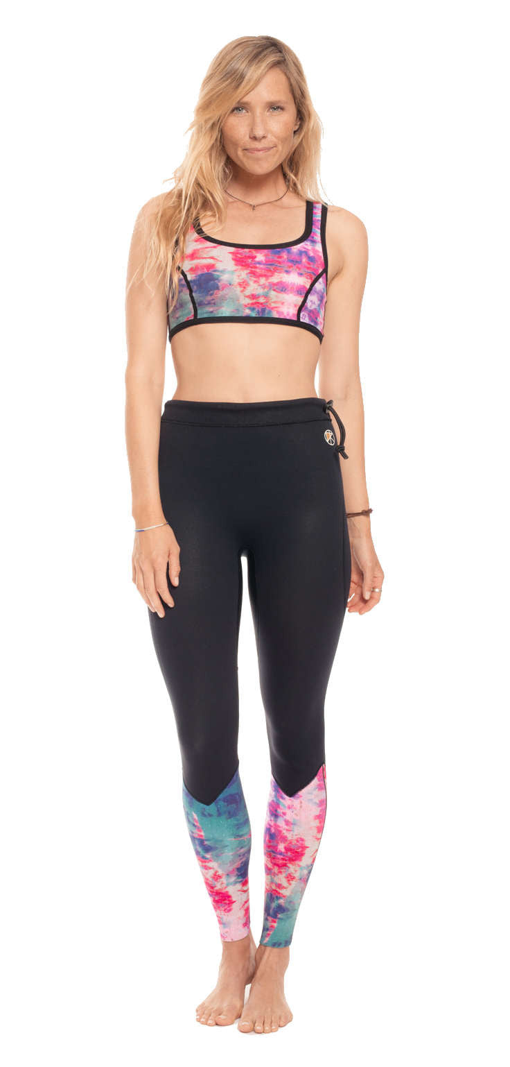 2mm Psychedelic Reversible Surf Leggings - Surf Bored
