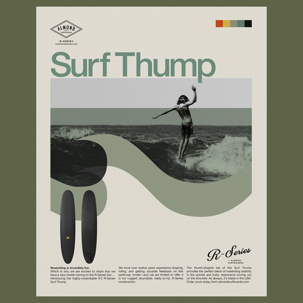 9'2" R-Series | Surf Thump Soft Top Surfboard - Surf Bored