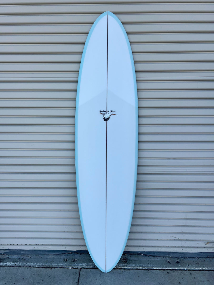 WESTON Surfboards | 7'2" B. EGG // Robin's Egg Blue Rails Surfboard