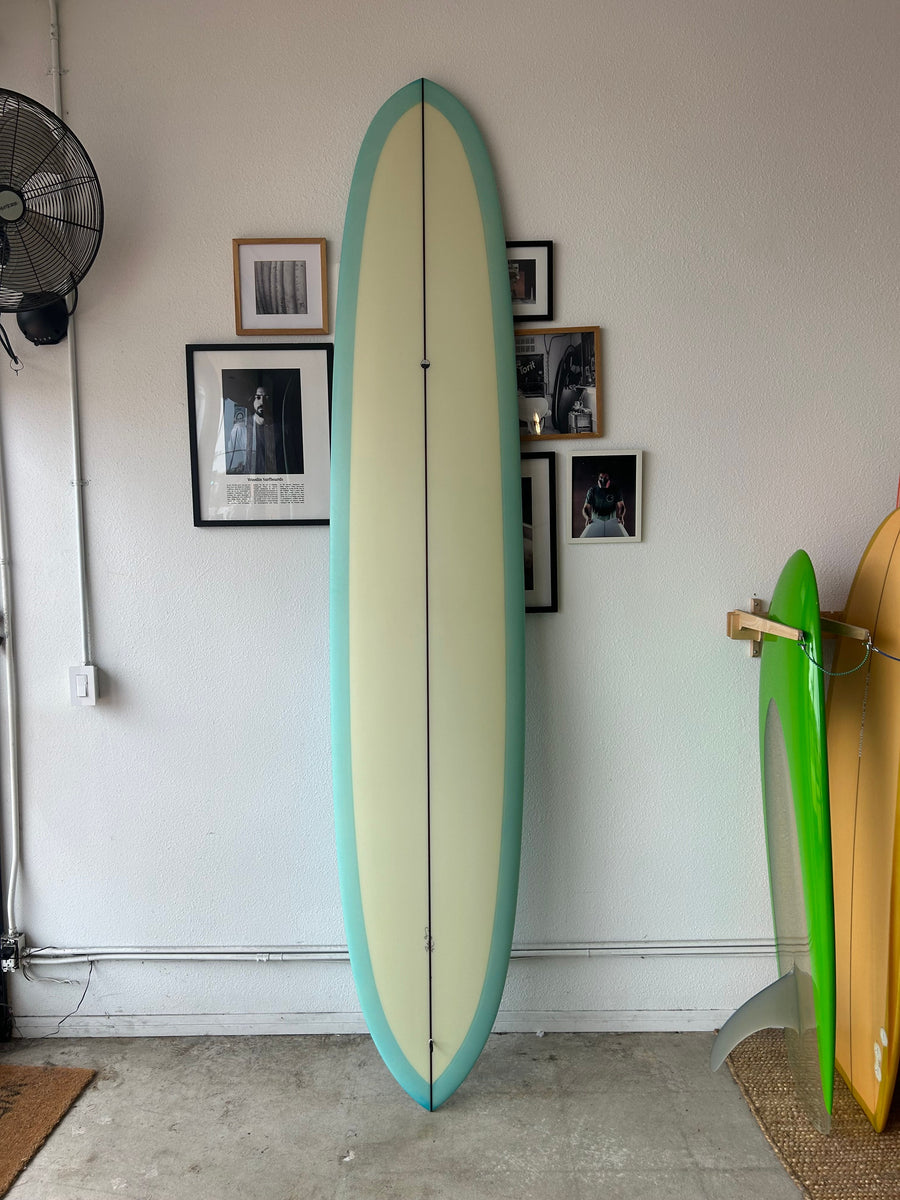 WOODIN SURFBOARDS | 9’6” SWITCHBLADE IN LEMON DIP AND CURACAO BLUE SURFBOARD
