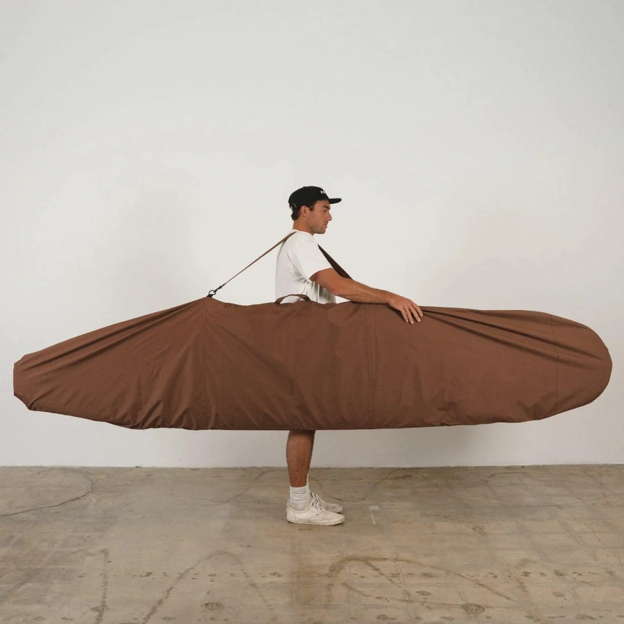 Seal Brown Canvas Surfboard Bag - Surf Bored