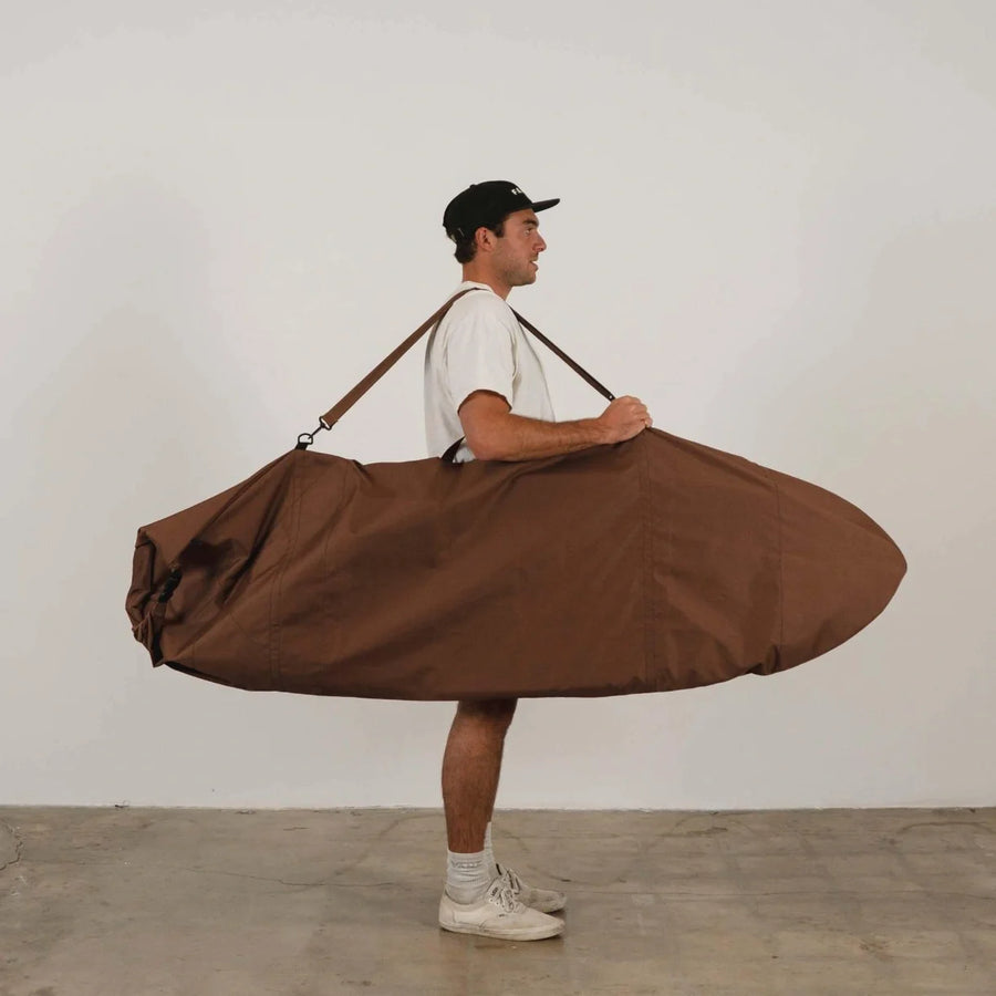 Seal Brown Canvas Surfboard Bag - Surf Bored