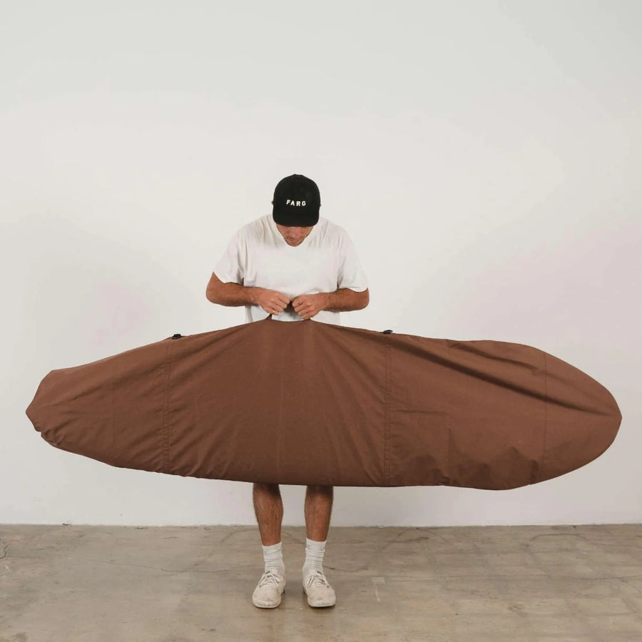 Seal Brown Canvas Surfboard Bag