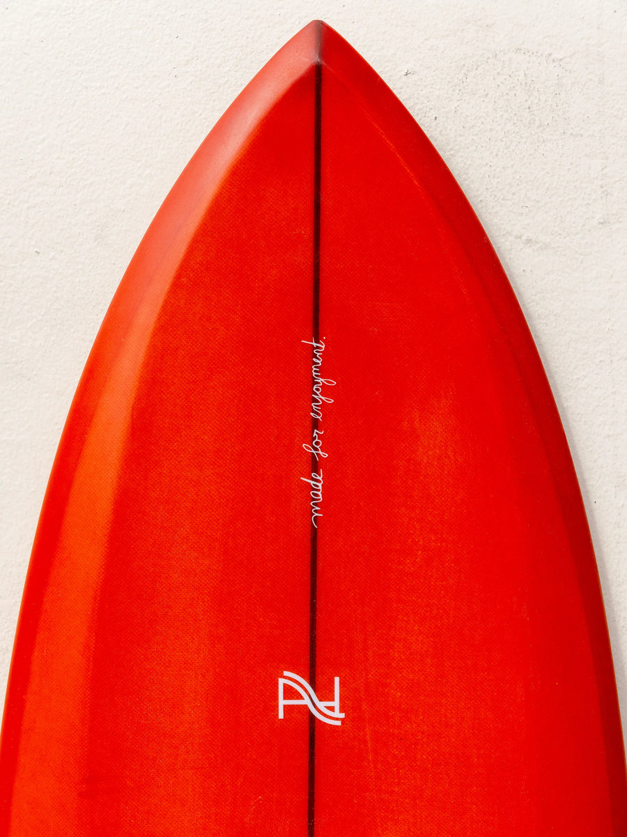 A&H Vessels | 5'6" Gaffer Symmetrical Red Surfboard - Surf Bored