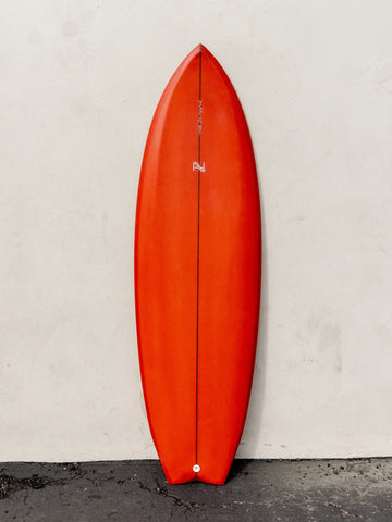 A&H Vessels | 5'6" Gaffer Symmetrical Red Surfboard - Surf Bored