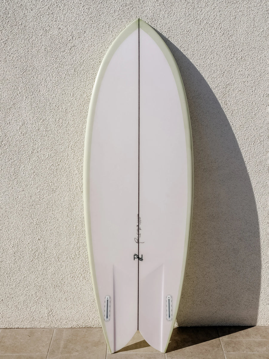 A&H Vessels | 5’6” Quickbeam Light Sage Surfboard (USED) - Surf Bored