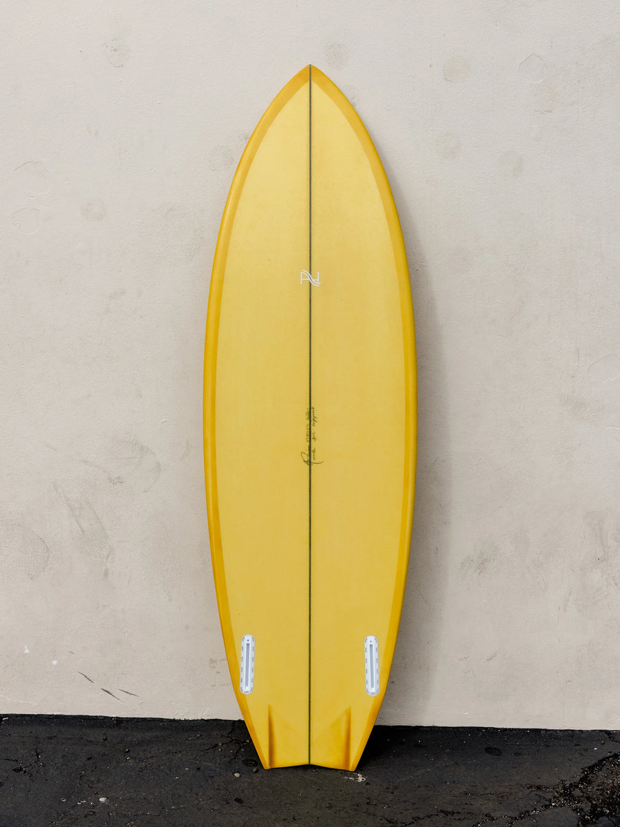 A&H Vessels | 5'7" Gaffer Symmetrical Golden Surfboard - Surf Bored