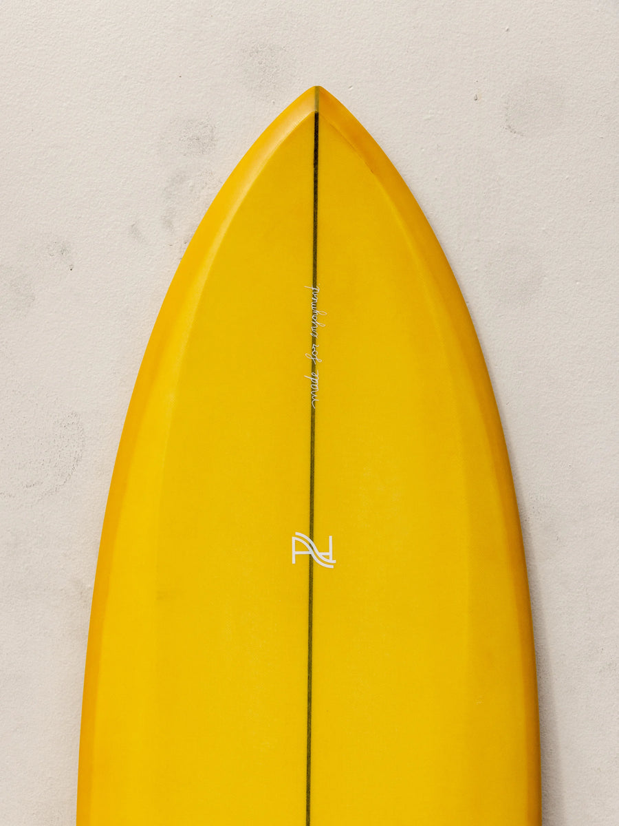 A&H Vessels | 5'7" Gaffer Symmetrical Golden Surfboard - Surf Bored