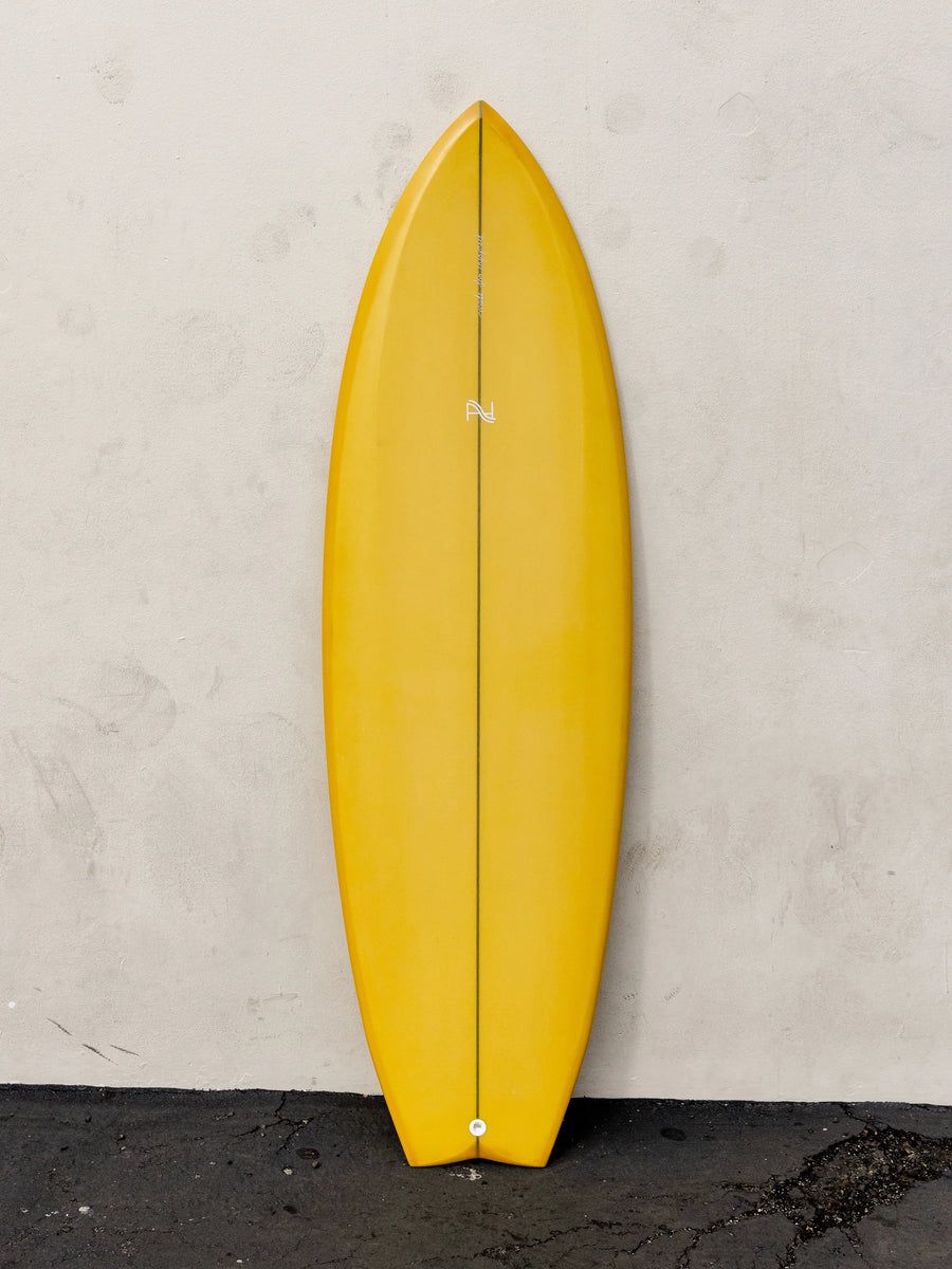A&H Vessels | 5'7" Gaffer Symmetrical Golden Surfboard - Surf Bored
