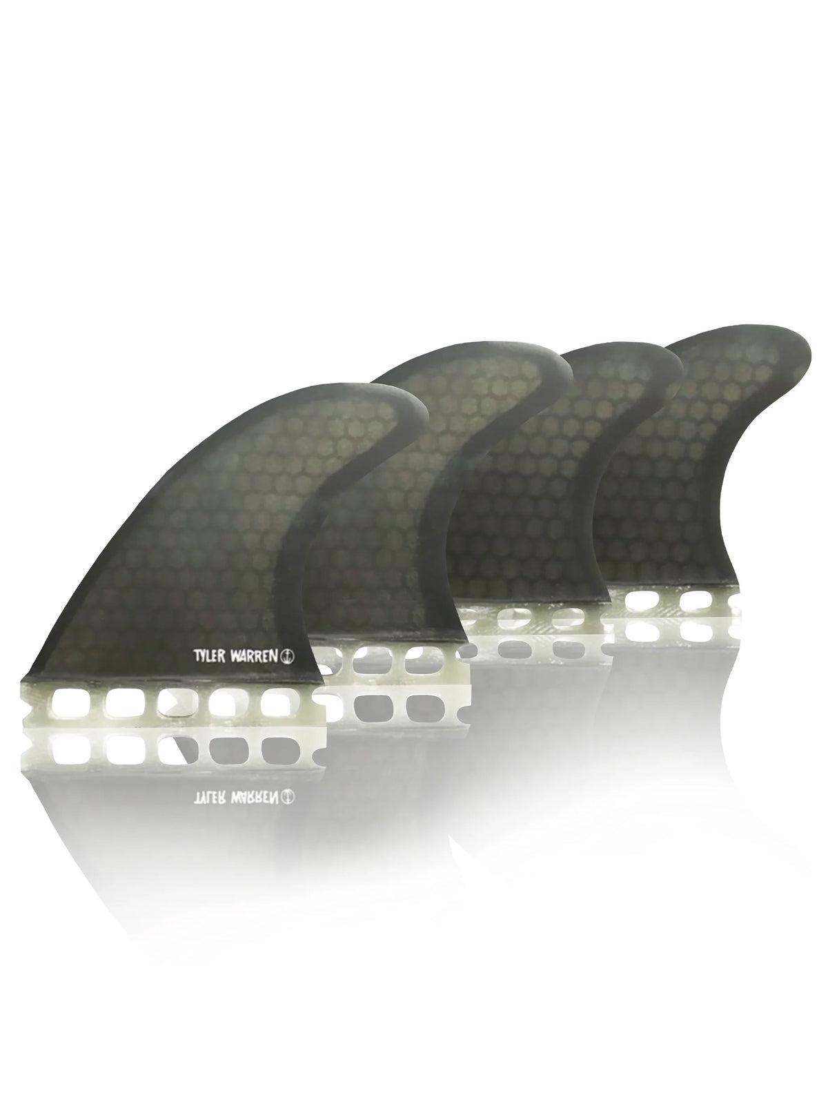 Captain Fin Co. | Tyler Warren Quad Black Surfboard Fins (Single Tab) - Surf Bored