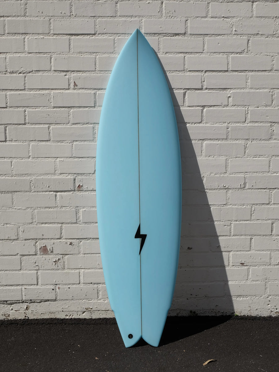 Corey Graham Shapes | Corey Graham Shapes | 5’11” Single Flyer Twin Trailer Sky Surfboard - Surf Bored