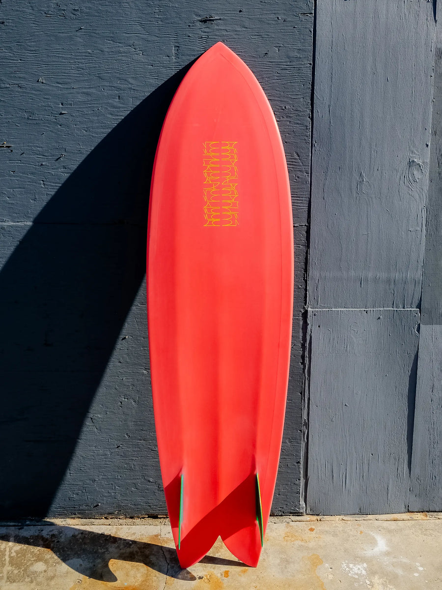 Deepest Reaches | Mega Fish 6’6” Vintage Red Surfboard - Surf Bored