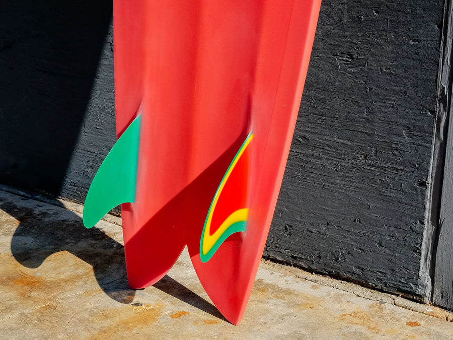 Deepest Reaches | Mega Fish 6’6” Vintage Red Surfboard - Surf Bored