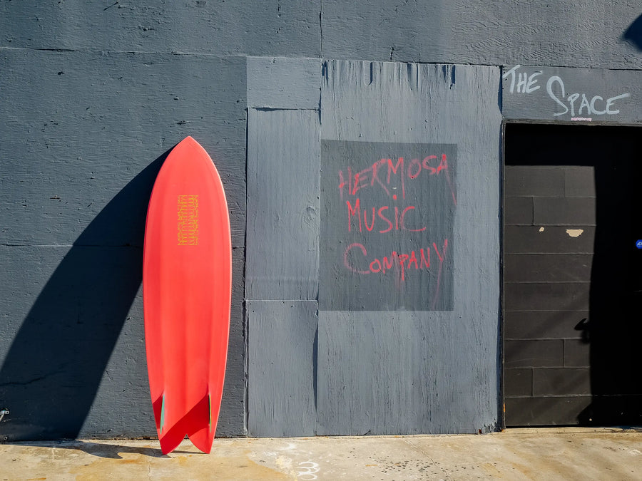 Deepest Reaches | Mega Fish 6’6” Vintage Red Surfboard - Surf Bored