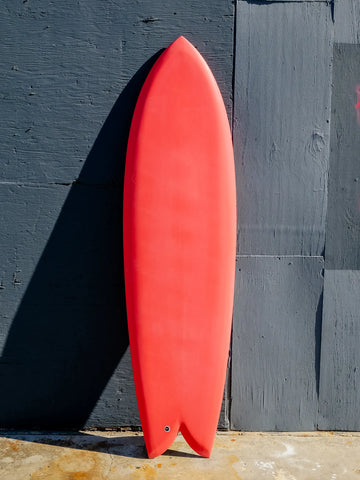Deepest Reaches | Mega Fish 6’6” Vintage Red Surfboard - Surf Bored