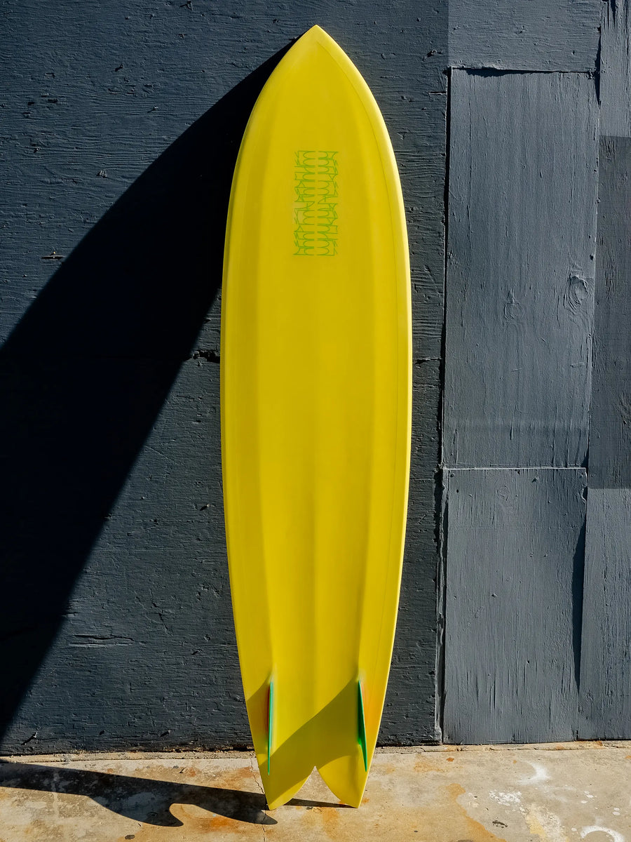Deepest Reaches | Mega Fish 7’7” Old Yellow Surfboard - Surf Bored
