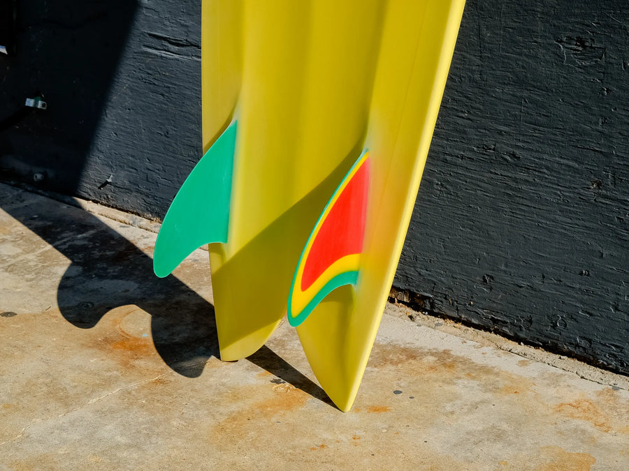 Deepest Reaches | Mega Fish 7’7” Old Yellow Surfboard - Surf Bored