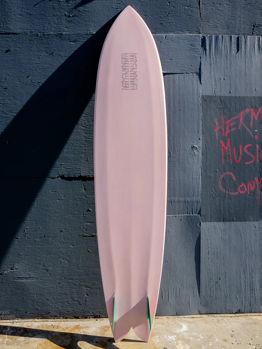 Deepest Reaches | Mega Fish 9’0” Dusty Pink Surfboard - Surf Bored