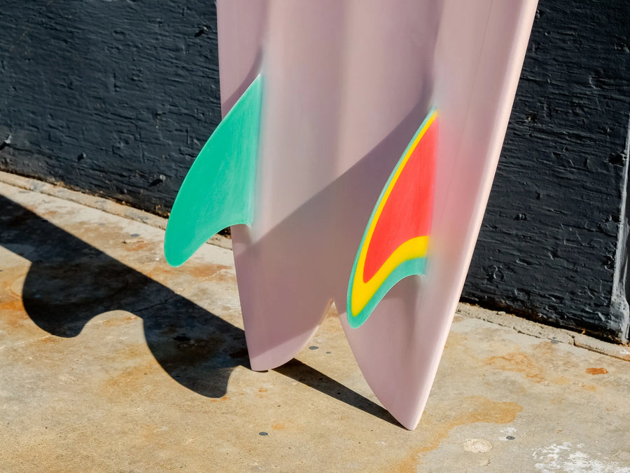 Deepest Reaches | Mega Fish 9’0” Dusty Pink Surfboard - Surf Bored