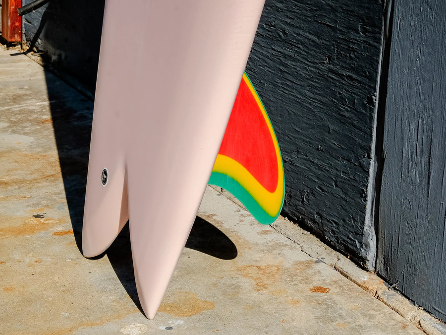 Deepest Reaches | Mega Fish 9’0” Dusty Pink Surfboard - Surf Bored