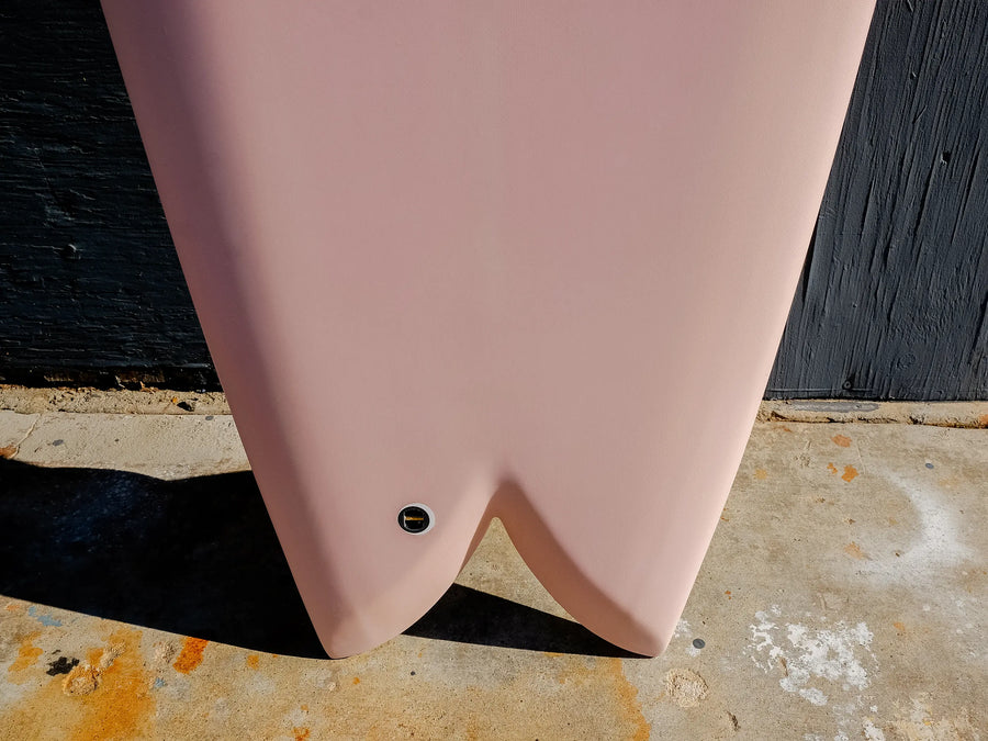 Deepest Reaches | Mega Fish 9’0” Dusty Pink Surfboard - Surf Bored