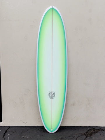 Kookapinto Shapes | 7'7" Thin Twin Aqua Green Fade Surfboard - Surf Bored