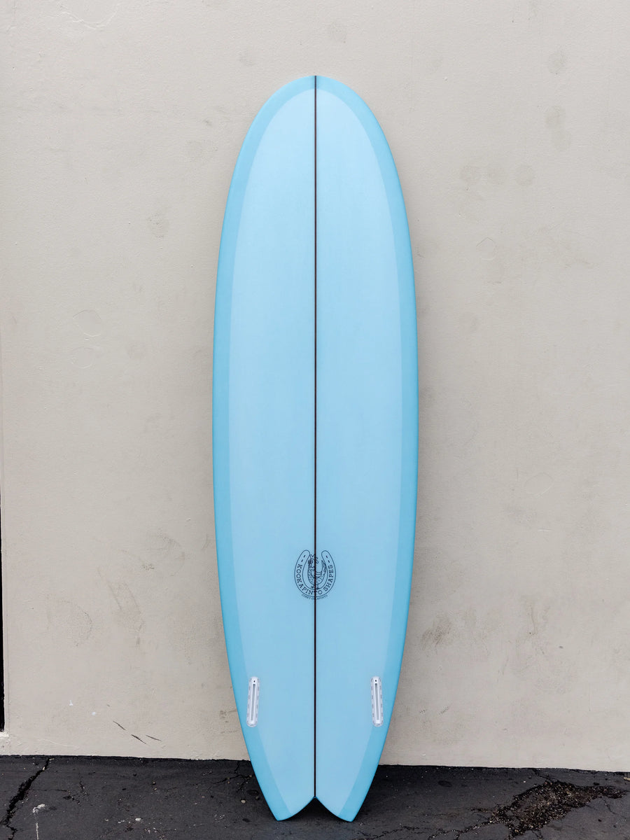 Kookapinto Shapes | 7'2" Thin Twin Baby Blue Fish Surfboard - Surf Bored
