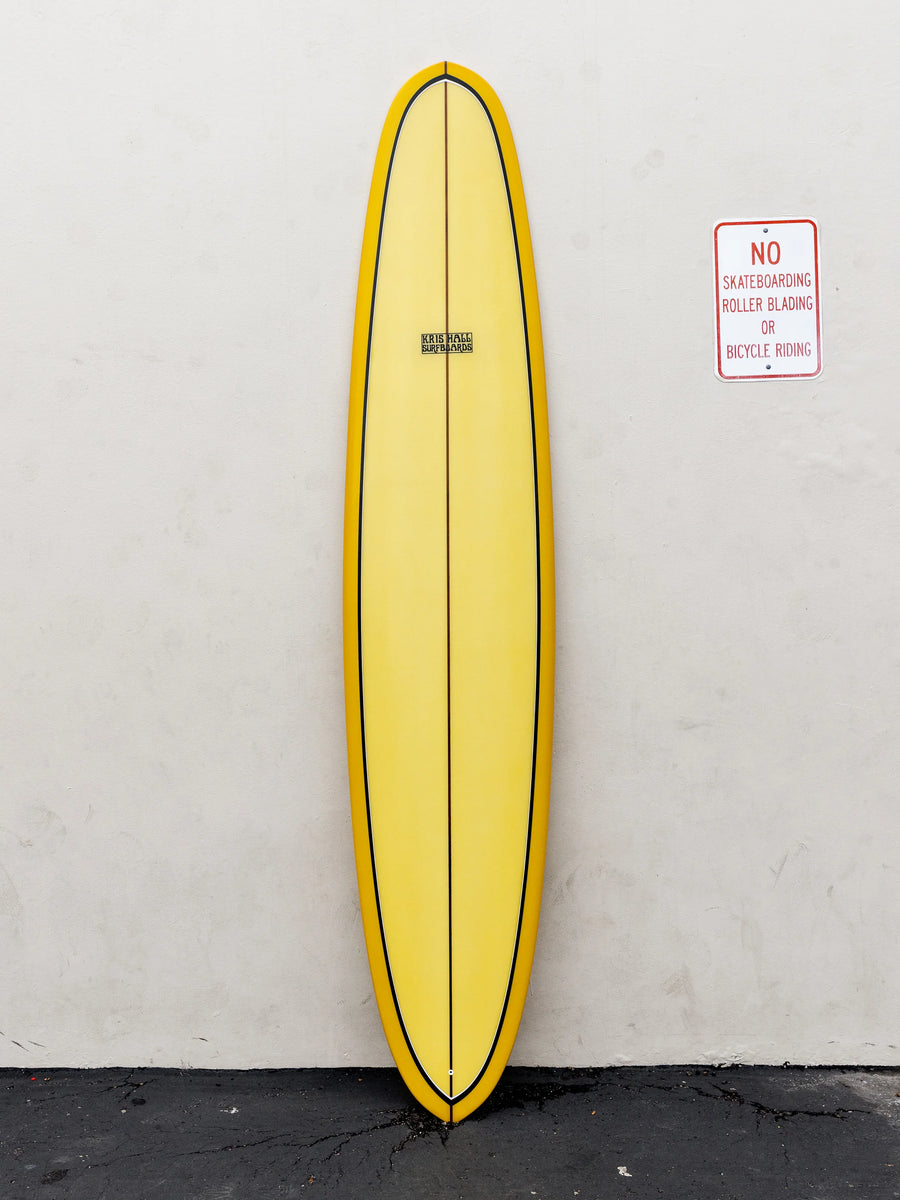 Kris Hall | Kris Hall | 9’4” Jazz Pin Goldenrod Yellow Longboard - Surf Bored