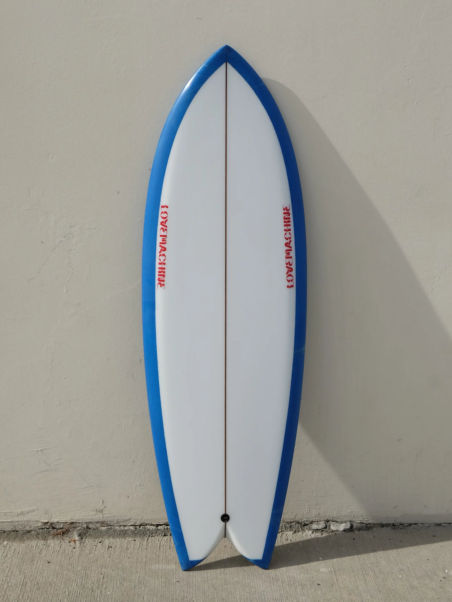 Love Machine | 5'3" Wills Fish | Blue Abstract Surfboard - Surf Bored