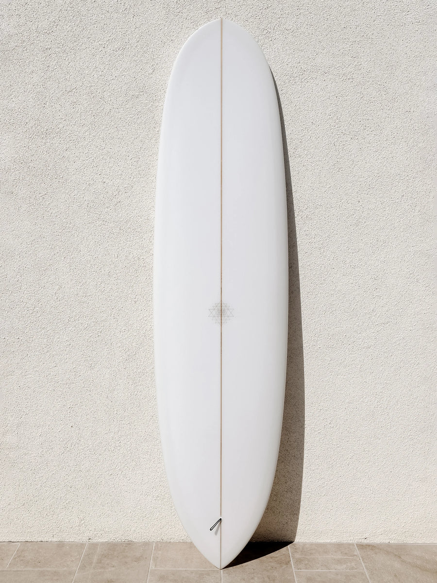 Mandala | 7'6” Clandestino Clear Mid-Length Surfboard - SurfBored Mandala | 7'6” Clandestino Clear Mid-Length Surfboard - SurfBored