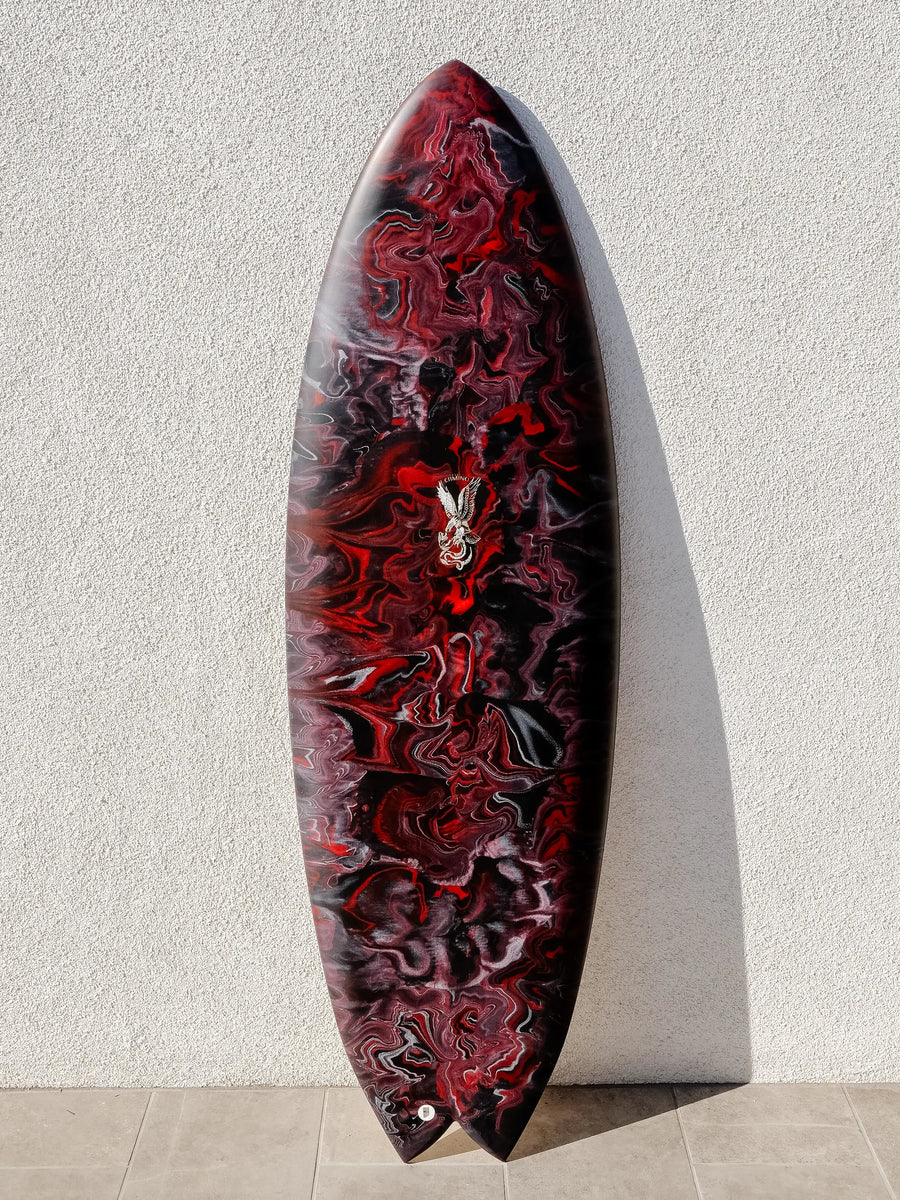 Nuevo Camino | Baja Fish 5’8” Oxblood Smoke Surfboard - Surf Bored