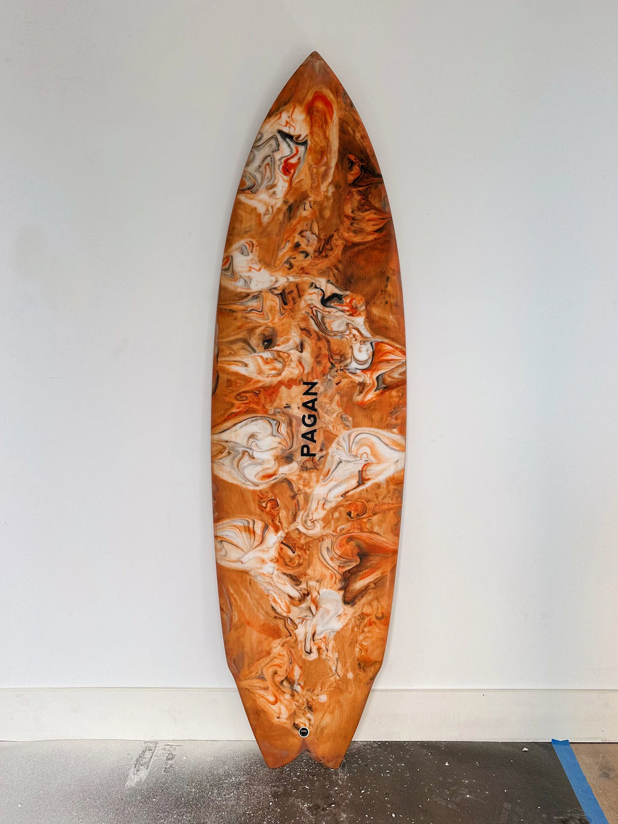 Pagan USA | Pagan USA | 5'10" Modern Twin Custom Resin Swirl Surfboard - Surf Bored