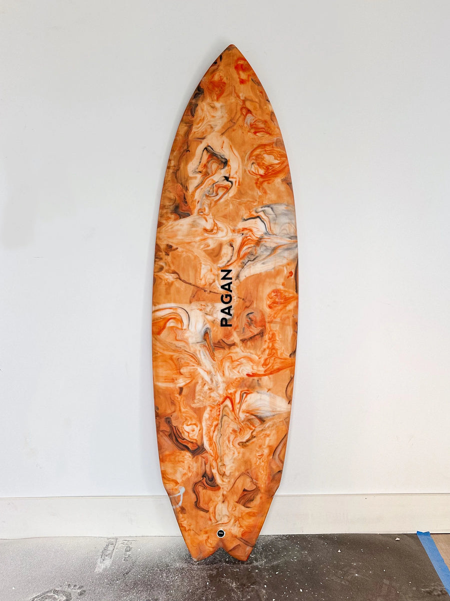 Pagan USA | Pagan USA | 5'6" Modern Twin Custom Resin Swirl Surfboard - Surf Bored