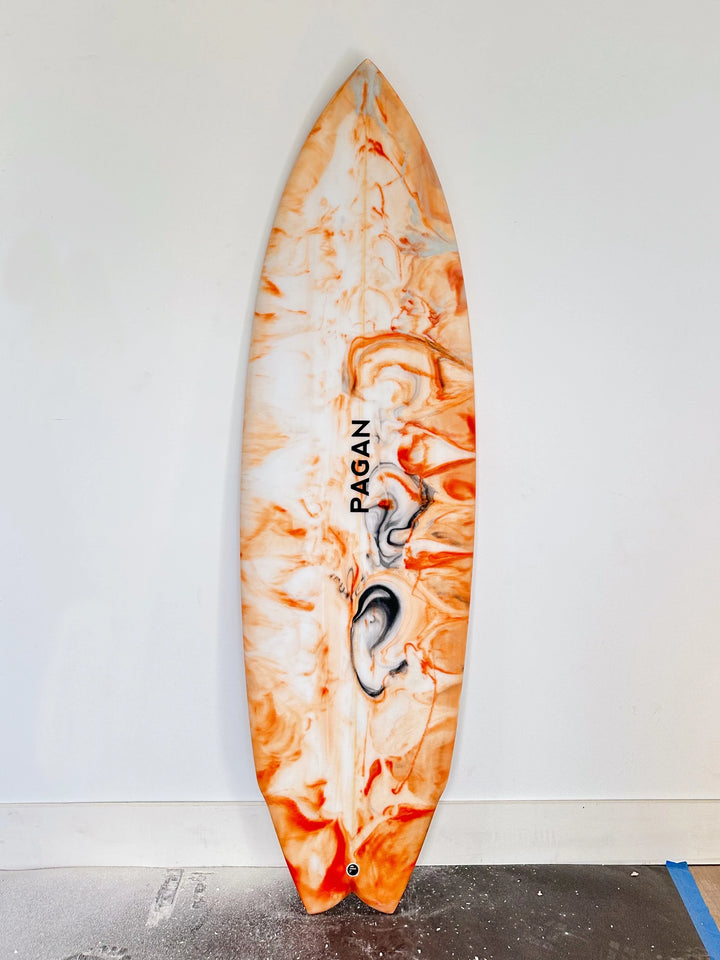 Pagan USA | Pagan USA | 5'8" Modern Twin Custom Resin Swirl Surfboard - Surf Bored