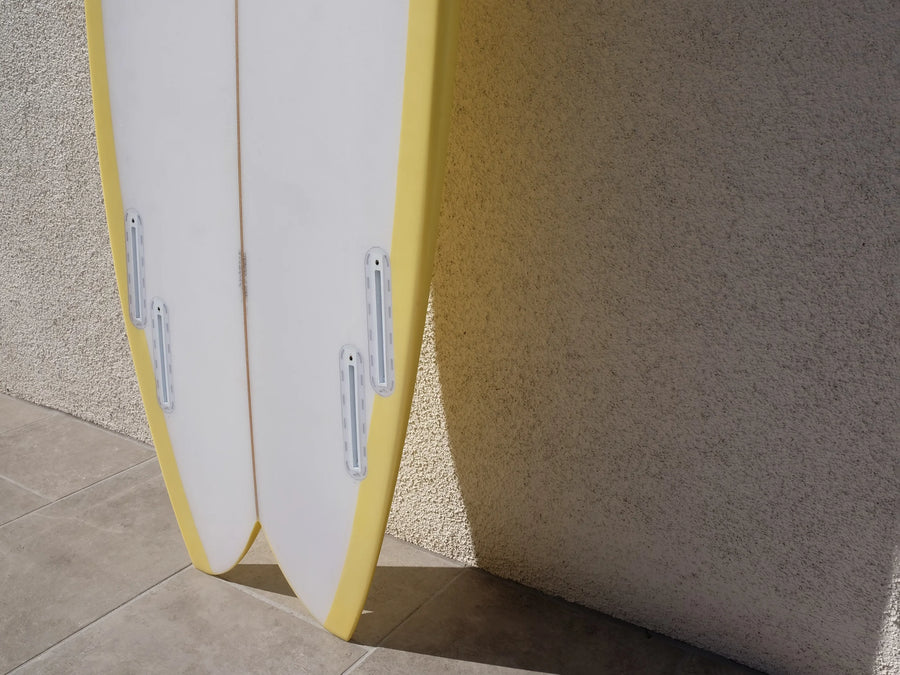 STPNK | 5’5” Turbo Fish Yellow Twinzer Surfboard (USED) - Surf Bored