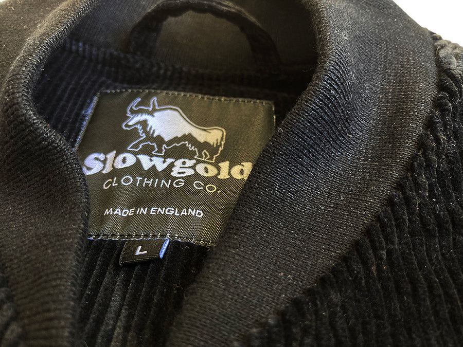 Slowgold Clothing | The Grafter Corduroy Vest - Black - Surf Bored
