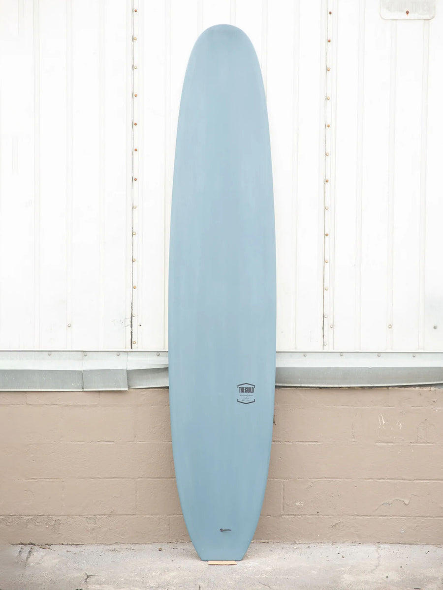 The Guild 9'6" Kookling Seafoam Steel Gray Longboard Top