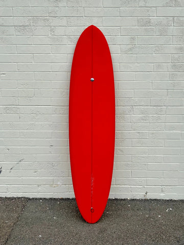 Woodin Surfboards | 7’4” Gypsy Eye Cherry Red Surfboard - Surf Bored