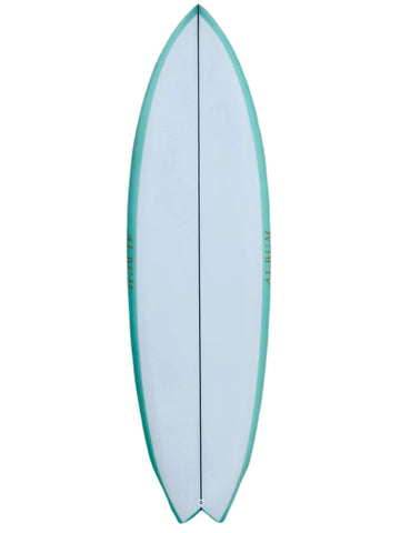 Album Twinsman Swallow Clear Surfboard Front | Sea Foam Rails 5’8 - SurfBored