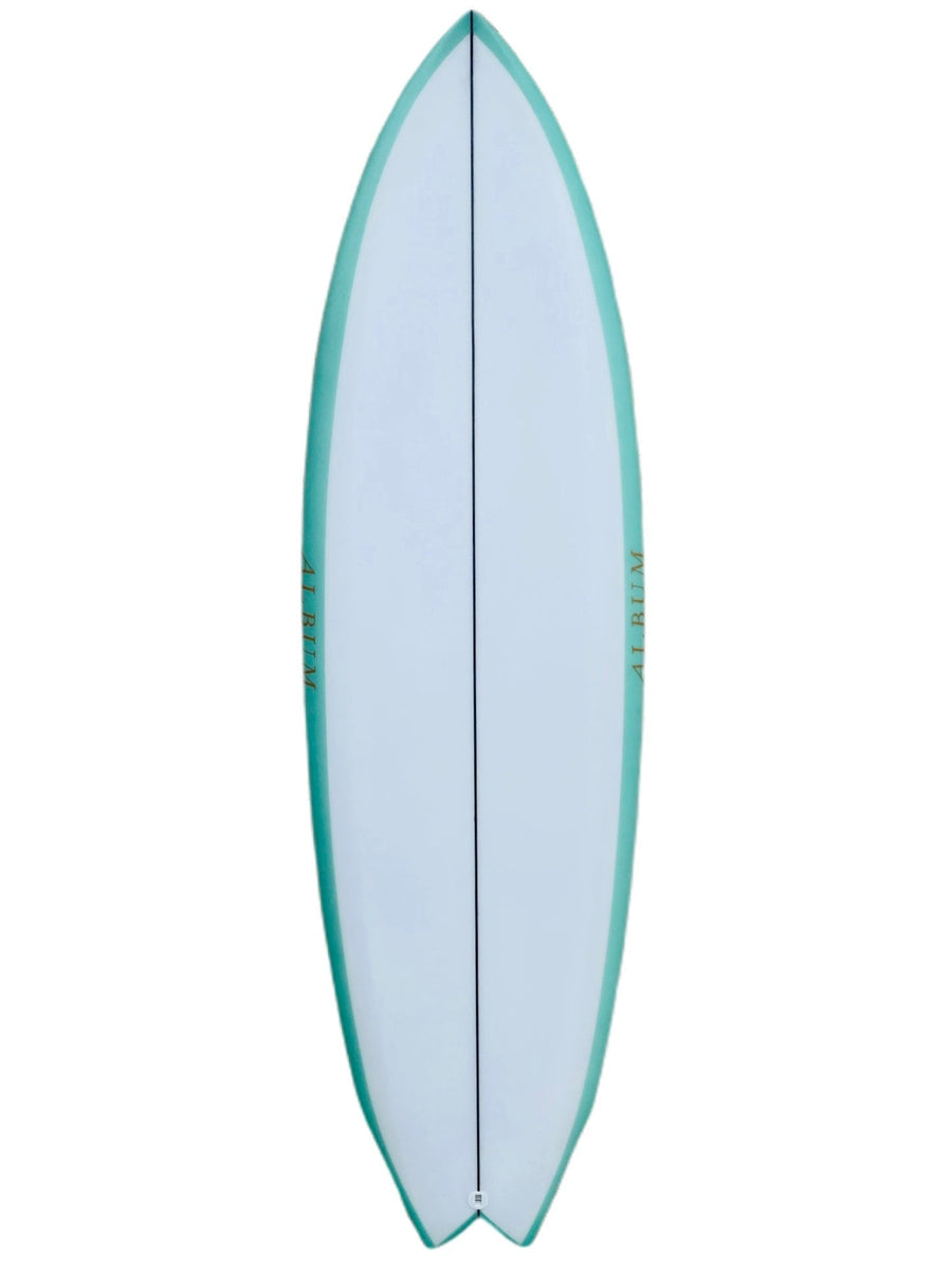 Album Twinsman Swallow Clear Surfboard Front | Sea Foam Rails 5’8 - SurfBored